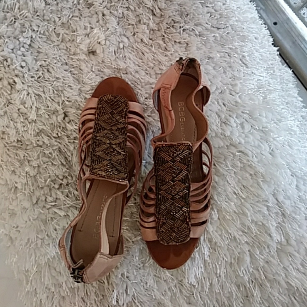 BCBG beaded heels